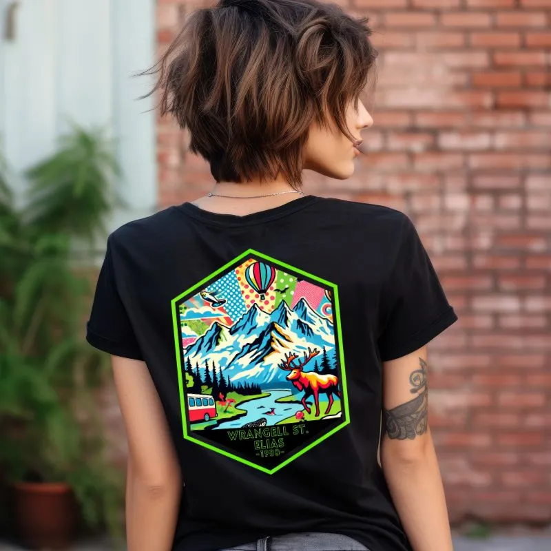Wrangell St. Elias National Park Pop Art Design PNG Downlaod