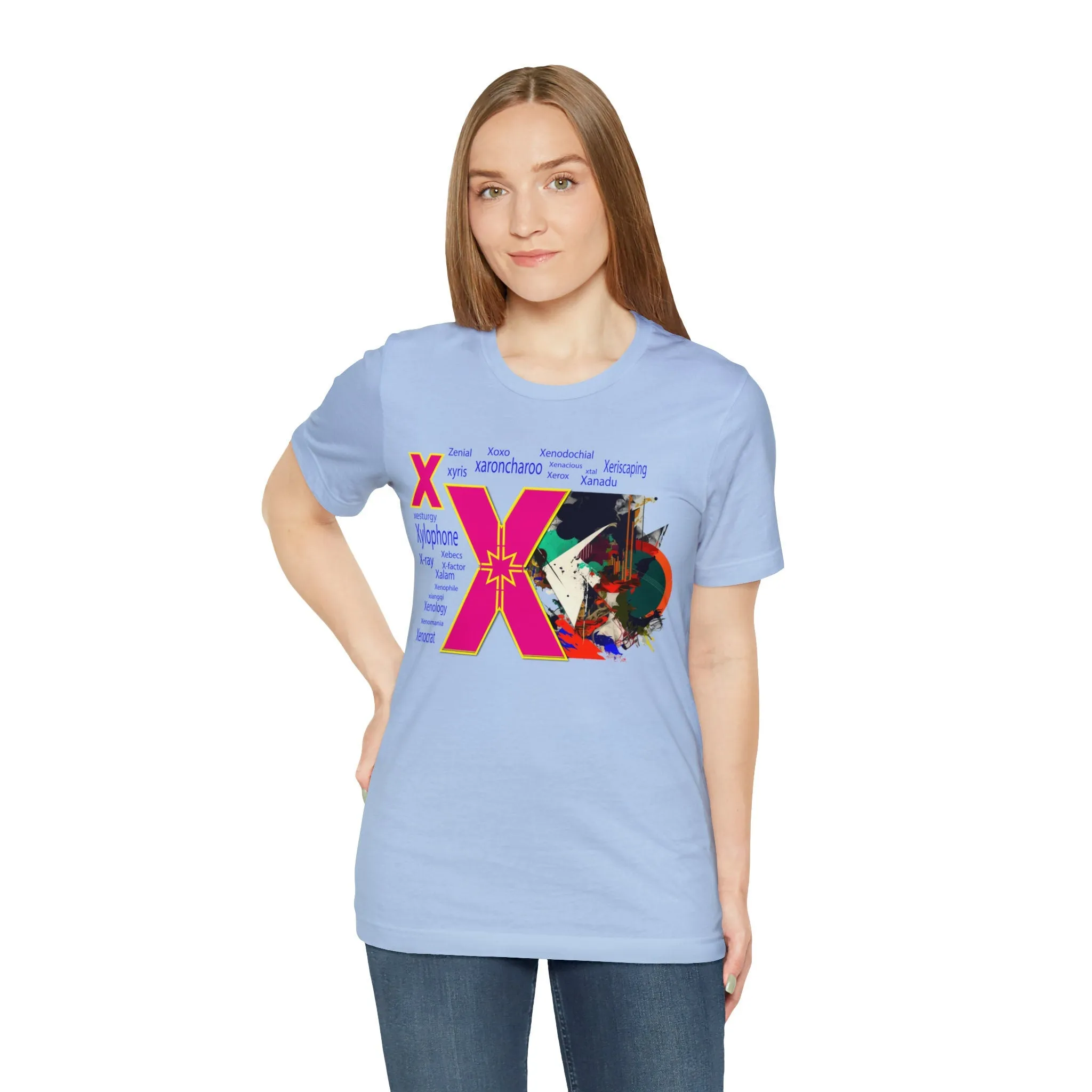 X Alphabet T-shirt | XOXO design shirts | X Factor Streetwear | Zenial street style | Fresh Casual t shirt | Zenology Mom