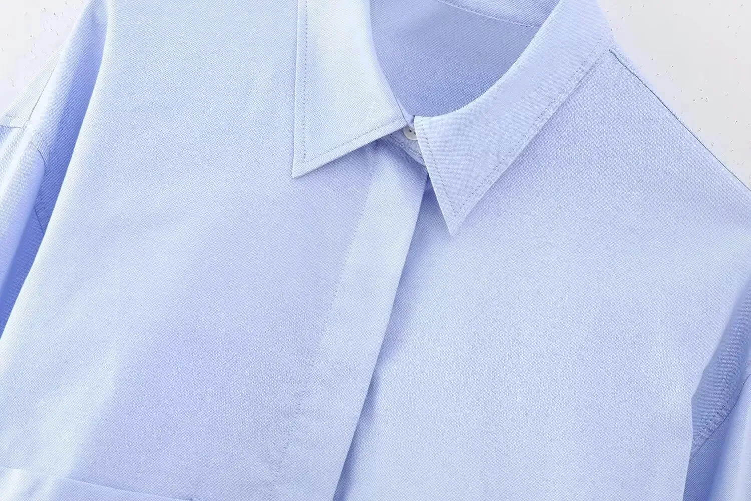 xakxx - Spring new women's temperament fashion casual all-match Ruili sweet multi-color long-sleeved lapel poplin short shirt